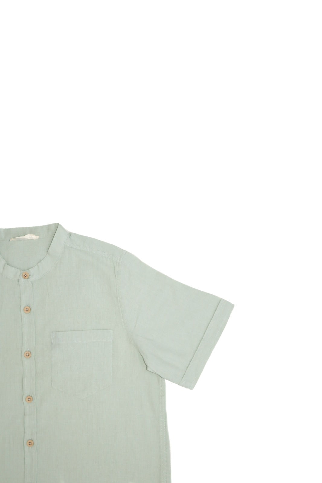 RG Mint Trendy Cut Linen Shirt