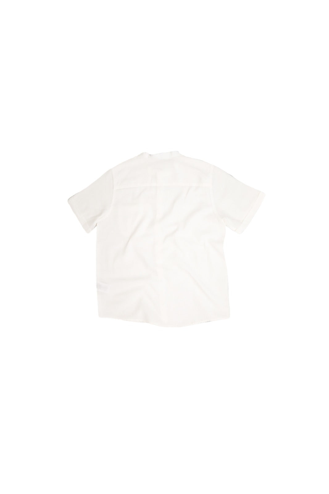 RG White Trendy Cut Linen Shirt