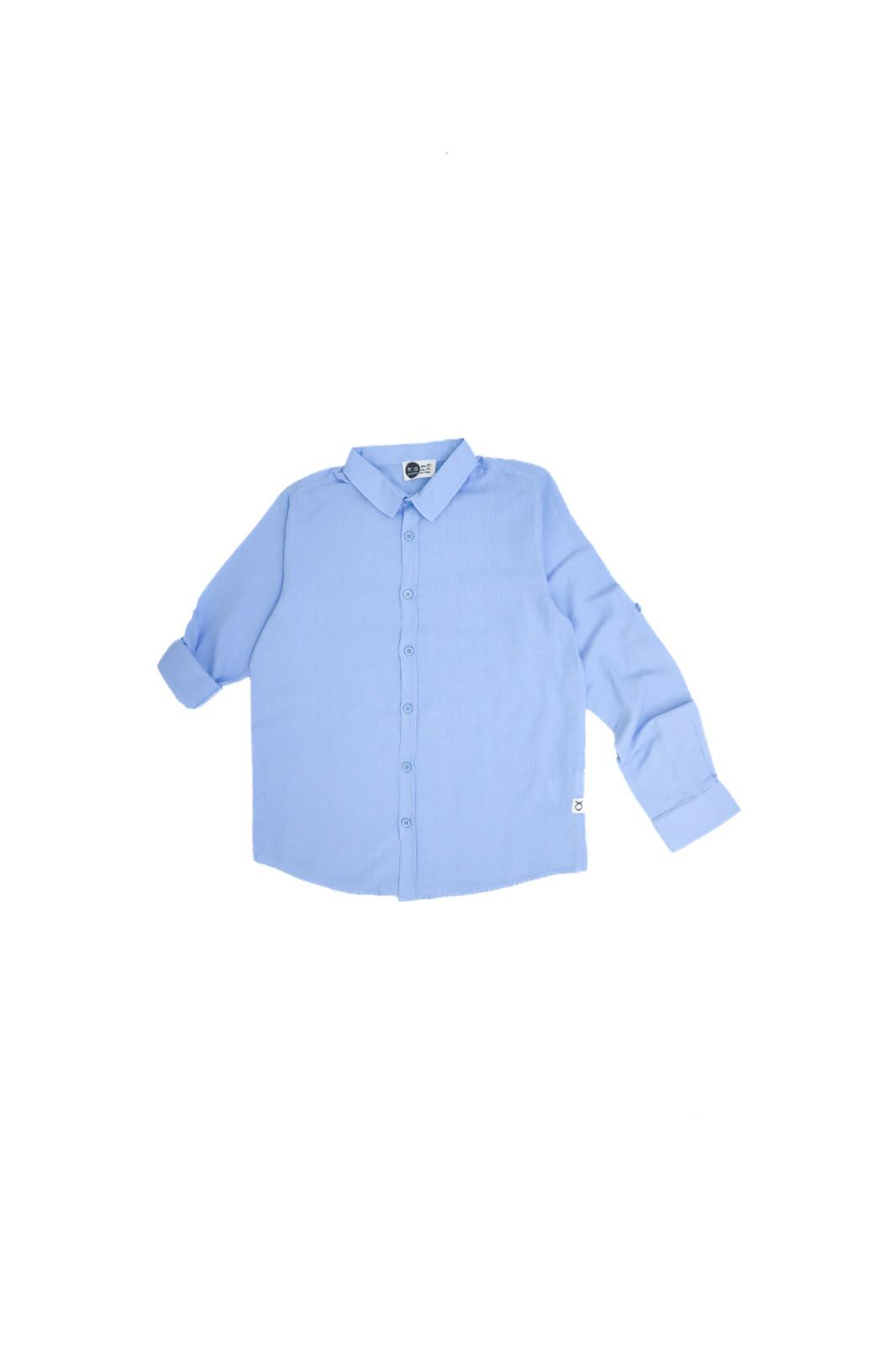RG Light Blue Long Sleeve Linen Shirt