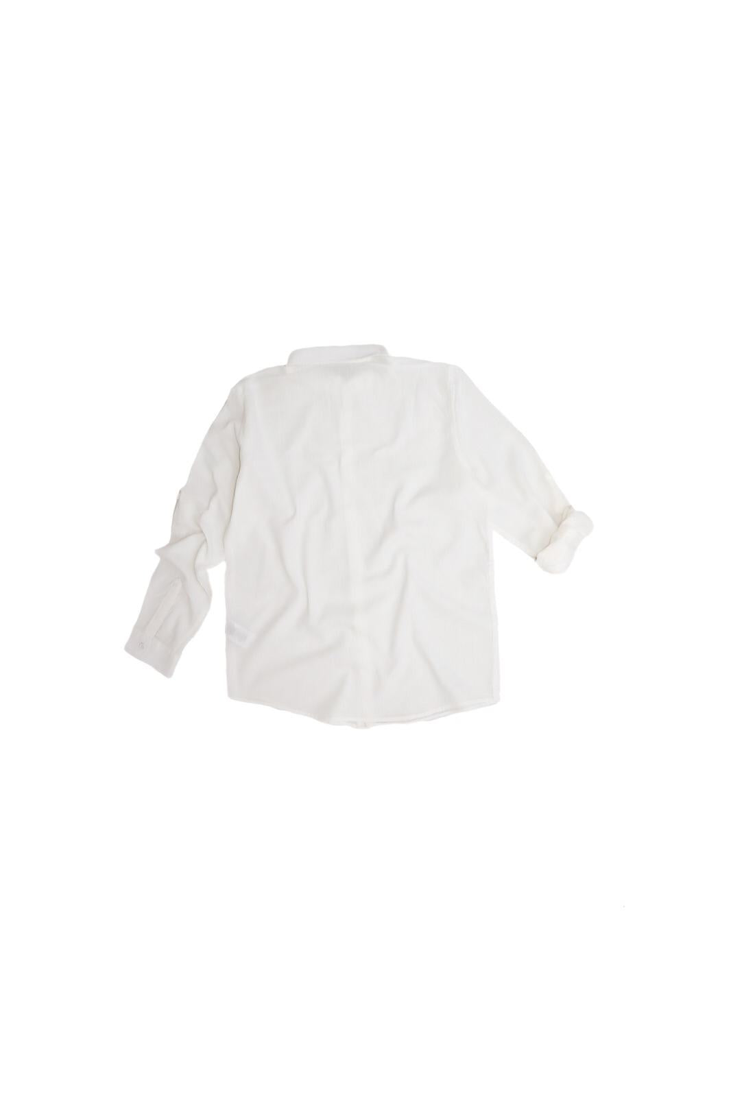 RG White Long Sleeve Linen Shirt