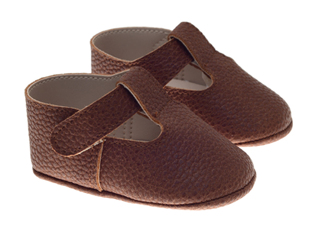 Brown Classic Leather Baby Sandals