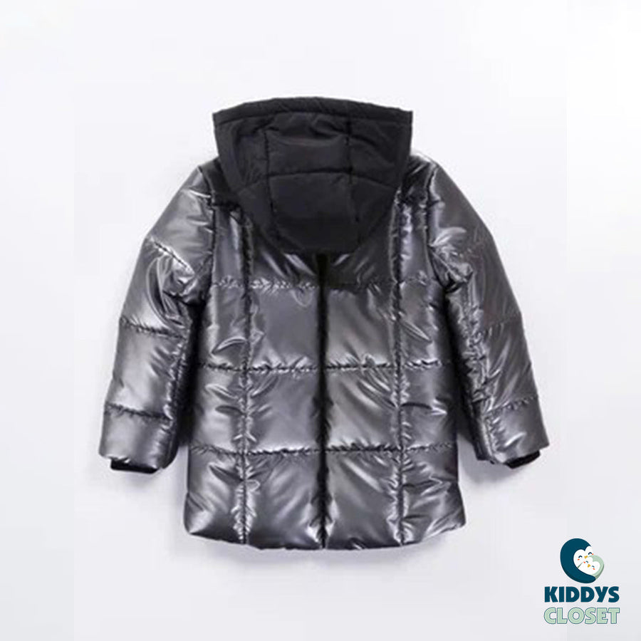 Trendy Waterproof Silver Wool Padded Jacket