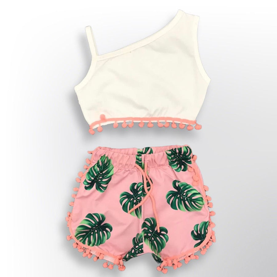 Palm Pinky 2 Pieces Swimsuit