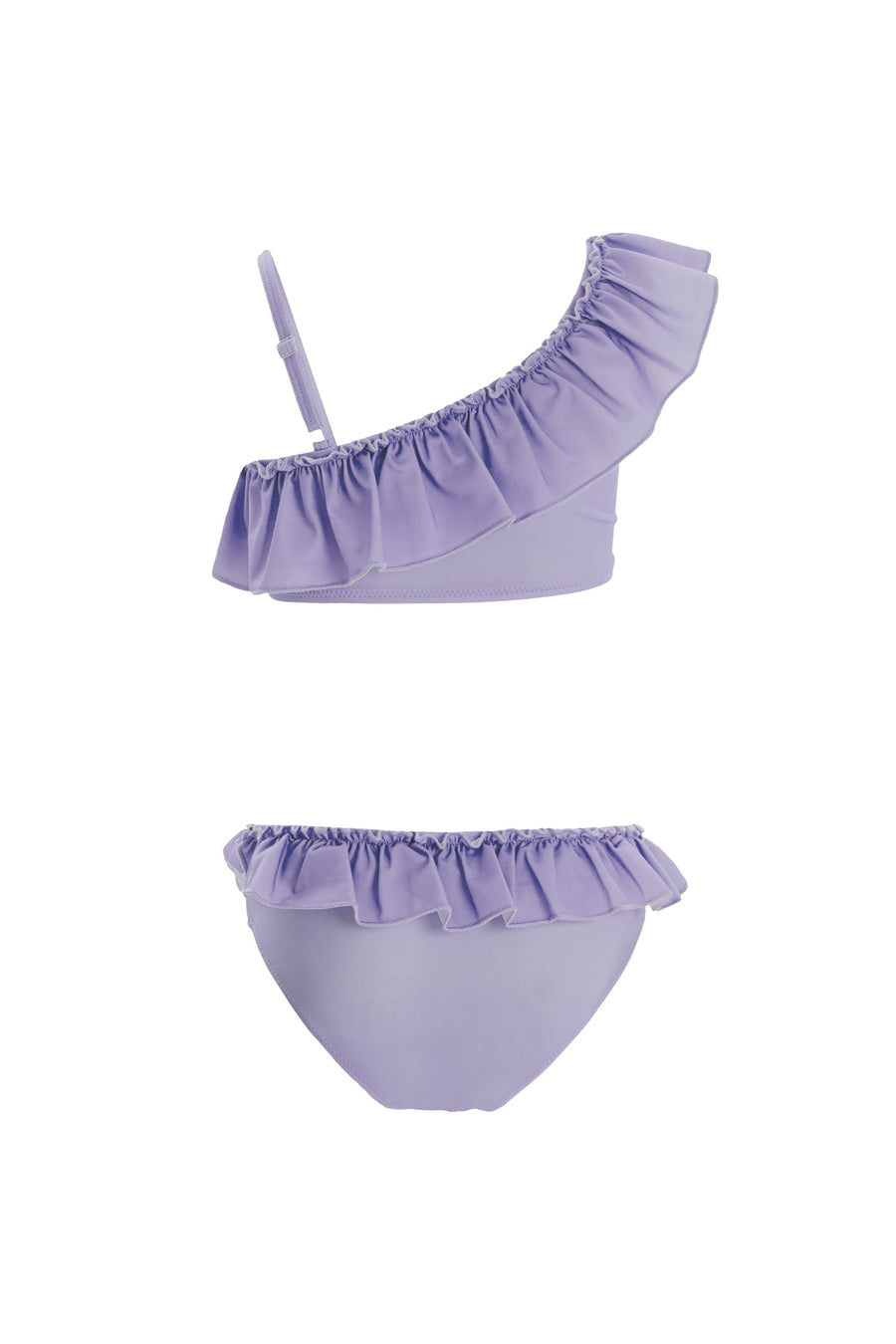 Ruffled Purple Bikini With Bandana