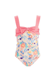 Floral One Piece Swimsuit With Bandana