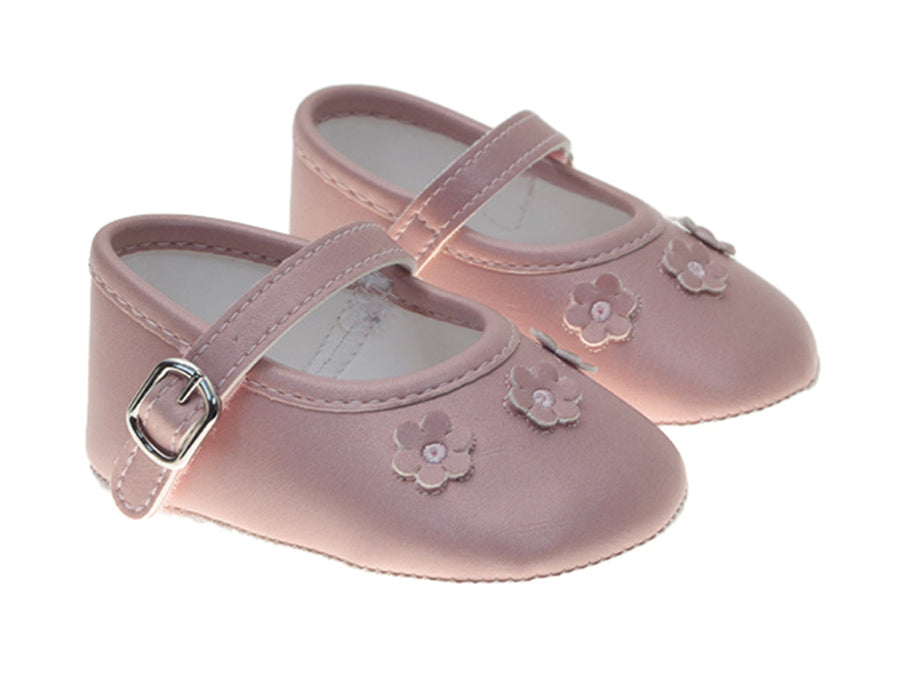Pink Leather  Soft Baby Ballerinas
