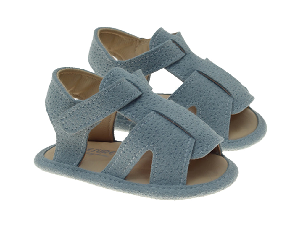 Mint Green Leather Active Baby Sandals