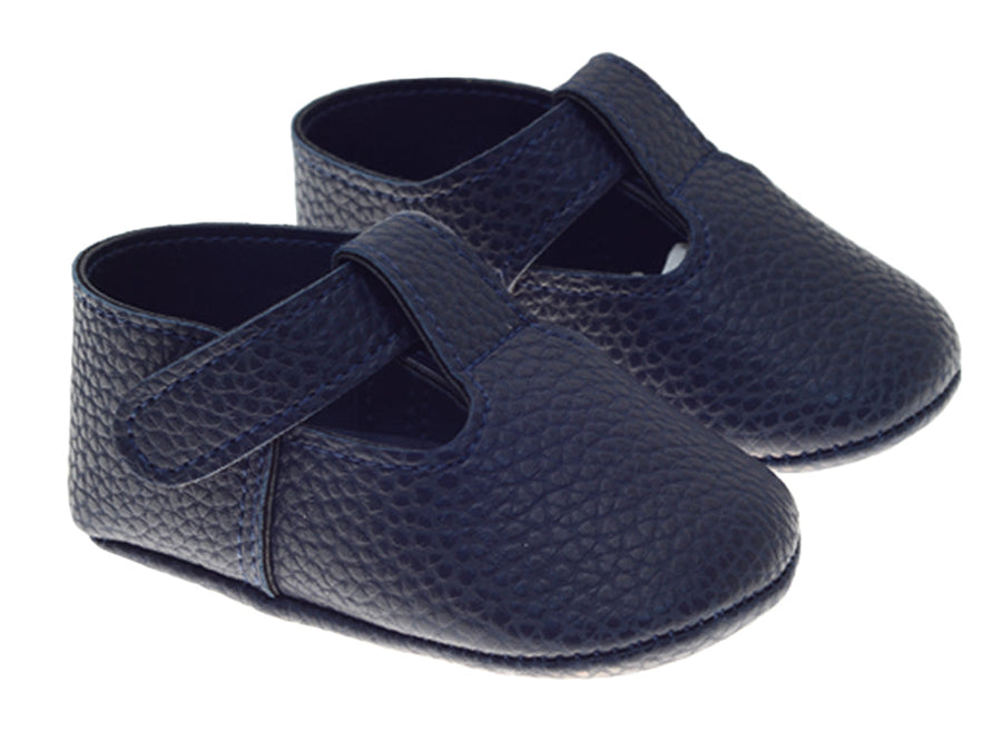 Navy Blue  Classic Leather Baby Sandals