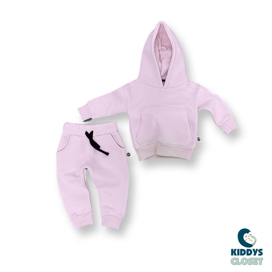 RG Basic Fleece Pink Hooded Set